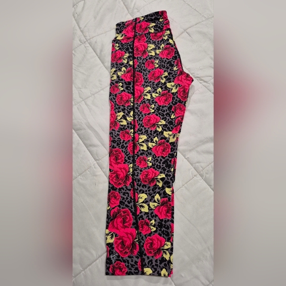 Betsey Johnson Pants - Betsey Johnson Pink and Yellow Floral Leggings